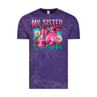 Cloud Purple Breast Cancer My Sister Is A Fighter Vintage Tee - Artiststas