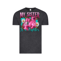 Vintage Black Breast Cancer My Sister Is A Fighter Vintage Tee - Artiststas