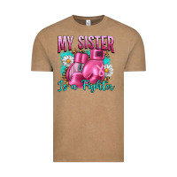 Breast Cancer My Sister Is A Fighter Vintage Tee | Teevron