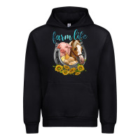 Black chicken pig horse farm life Urban Hoodie - texasbilliewilder
