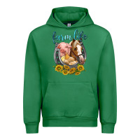 Emerald chicken pig horse farm life Urban Hoodie - texasbilliewilder