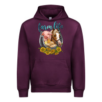 Mauve Wine chicken pig horse farm life Urban Hoodie - texasbilliewilder