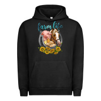 Pigment Black chicken pig horse farm life Urban Hoodie - texasbilliewilder