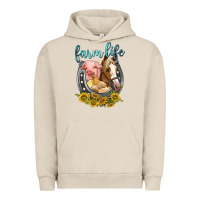 Pigment French Oak chicken pig horse farm life Urban Hoodie - texasbilliewilder