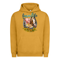 Pigment Peanut Butter chicken pig horse farm life Urban Hoodie - texasbilliewilder