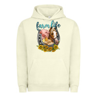 Pigment Pistachio chicken pig horse farm life Urban Hoodie - texasbilliewilder