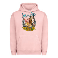 Pigment Salmon chicken pig horse farm life Urban Hoodie - texasbilliewilder