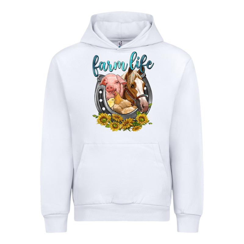 Chicken Pig Horse Farm Life Urban Hoodie by texasbilliewilder | Teevron
