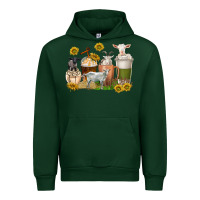 Forest Green coffee cups goats Urban Hoodie - texasbilliewilder