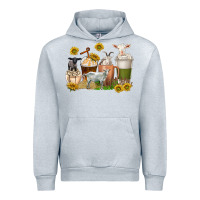 Heather Grey coffee cups goats Urban Hoodie - texasbilliewilder