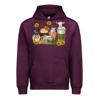 Mauve Wine coffee cups goats Urban Hoodie - texasbilliewilder