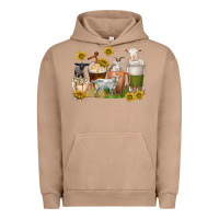 Pigment Burro coffee cups goats Urban Hoodie - texasbilliewilder