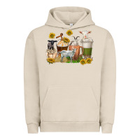Pigment French Oak coffee cups goats Urban Hoodie - texasbilliewilder