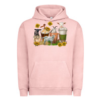 Pigment Salmon coffee cups goats Urban Hoodie - texasbilliewilder