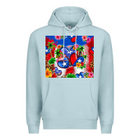 Blue Mist puerto rico hearts Premium Hoodie - Zillion Design Studio