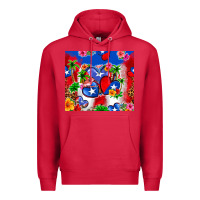 Cardinal puerto rico hearts Premium Hoodie - Zillion Design Studio