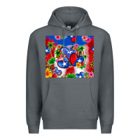 Rock puerto rico hearts Premium Hoodie - Zillion Design Studio