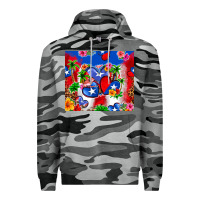 Slate Camo puerto rico hearts Premium Hoodie - Zillion Design Studio