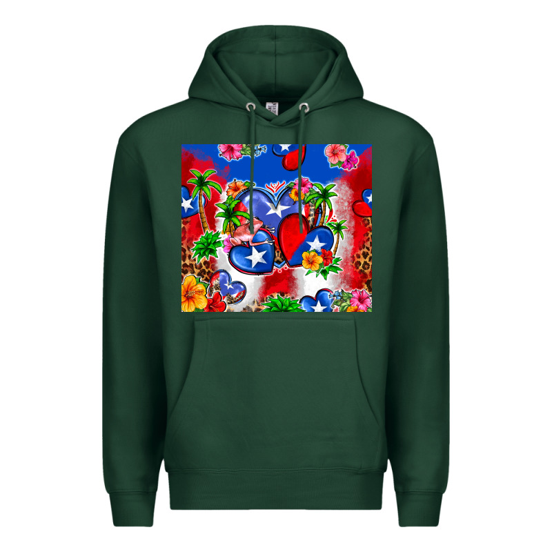 Puerto Rico Hearts Premium Hoodie by Zillion Design Studio | Teevron