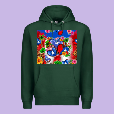 Premium Hoodie puerto rico hearts
