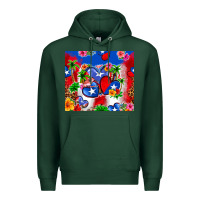 Sports Green puerto rico hearts Premium Hoodie - Zillion Design Studio
