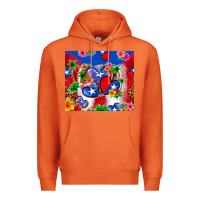 Carrot puerto rico hearts Premium Hoodie - Zillion Design Studio