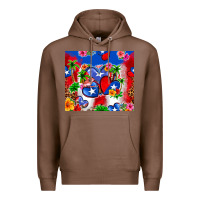 Chestnut puerto rico hearts Premium Hoodie - Zillion Design Studio