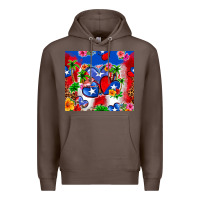Coffee puerto rico hearts Premium Hoodie - Zillion Design Studio
