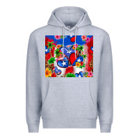 Heather Grey puerto rico hearts Premium Hoodie - Zillion Design Studio
