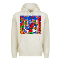 Oatmeal Heather puerto rico hearts Premium Hoodie - Zillion Design Studio