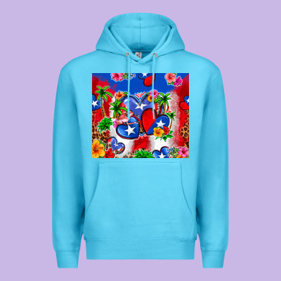 Premium Hoodie puerto rico hearts