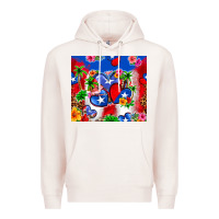 Pale Pink puerto rico hearts Premium Hoodie - Zillion Design Studio