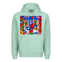 Seafoam puerto rico hearts Premium Hoodie - Zillion Design Studio