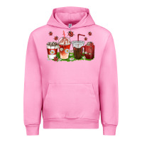 Fuchsia Pink coffee cups lady bug with daisies Urban Hoodie - texasbilliewilder