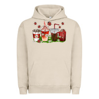 Pigment French Oak coffee cups lady bug with daisies Urban Hoodie - texasbilliewilder