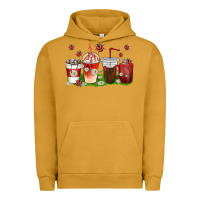 Pigment Peanut Butter coffee cups lady bug with daisies Urban Hoodie - texasbilliewilder