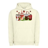 Pigment Pistachio coffee cups lady bug with daisies Urban Hoodie - texasbilliewilder