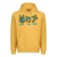 Mustard peace love faith Premium Hoodie - texasbilliewilder