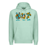 Seafoam peace love faith Premium Hoodie - texasbilliewilder