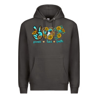Smoke peace love faith Premium Hoodie - texasbilliewilder
