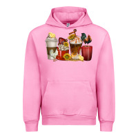 Fuchsia Pink coffee cups rooster Urban Hoodie - texasbilliewilder