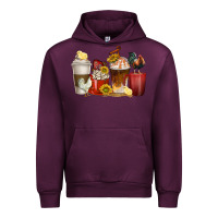 Mauve Wine coffee cups rooster Urban Hoodie - texasbilliewilder
