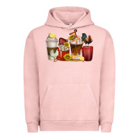 Pigment Salmon coffee cups rooster Urban Hoodie - texasbilliewilder