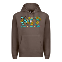 Coffee peace love faith Premium Hoodie - texasbilliewilder