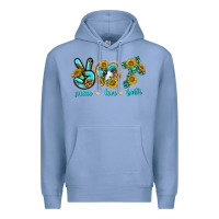 Colony Blue peace love faith Premium Hoodie - texasbilliewilder