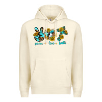 Sandshell peace love faith Premium Hoodie - texasbilliewilder