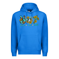 True Royal peace love faith Premium Hoodie - texasbilliewilder