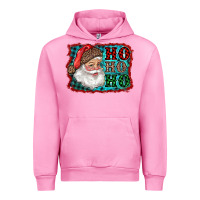 Fuchsia Pink Santa Ho Ho Ho Urban Hoodie - RanaPortraitStore