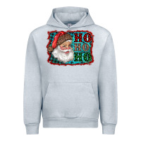 Heather Grey Santa Ho Ho Ho Urban Hoodie - RanaPortraitStore