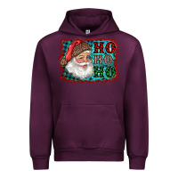 Mauve Wine Santa Ho Ho Ho Urban Hoodie - RanaPortraitStore